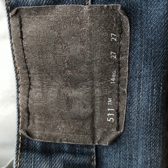 (14) Levi's Youth Slim Straight Fit Denim Jeans Unisex Western Farmhouse Modern - Picture 6 of 7